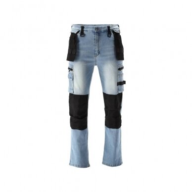 Darbinės kelnės elastiniai džinsai mėlyni M dydis 3