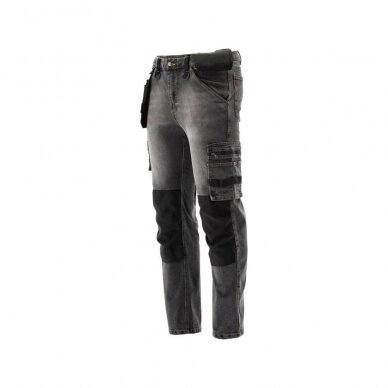 Darbinės kelnės elastiniai džinsai pilki XL dydis 1