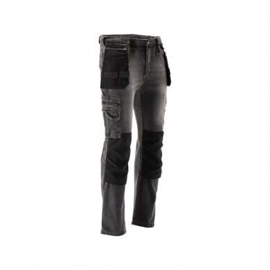 Darbinės kelnės elastiniai džinsai pilki XL dydis 2
