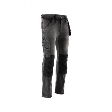 Darbinės kelnės elastiniai džinsai pilki XL dydis 3