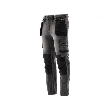 Darbinės kelnės elastiniai džinsai pilki XL dydis