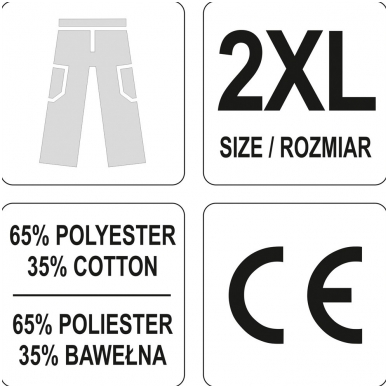 Darbinės kelnės XXL dydis 2 Darbinės kelnės XXL dydis 2