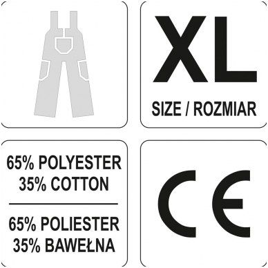 Darbinės kombinezoninės kelnės XL dydis 2 Darbinės kombinezoninės kelnės XL dydis 2