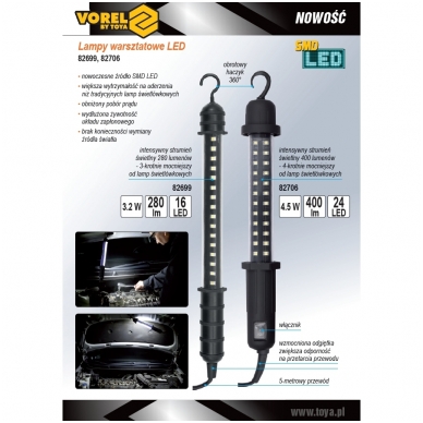 Darbo lempa 16 SMD LED 3,2W. 220V 3 Darbo lempa 16 SMD LED 3,2W. 220V 3