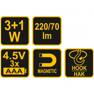 Darbo lempa - 3W COB LED - 220LM 7