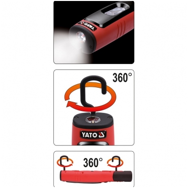 Darbo lempa akumuliatorinė SMD LED 3,5W + 3W 3 Darbo lempa akumuliatorinė SMD LED 3,5W + 3W 3