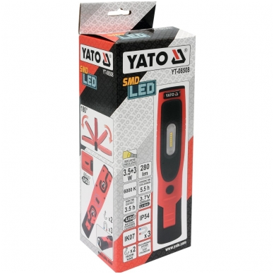 Darbo lempa akumuliatorinė SMD LED 3,5W + 3W 7 Darbo lempa akumuliatorinė SMD LED 3,5W + 3W 7