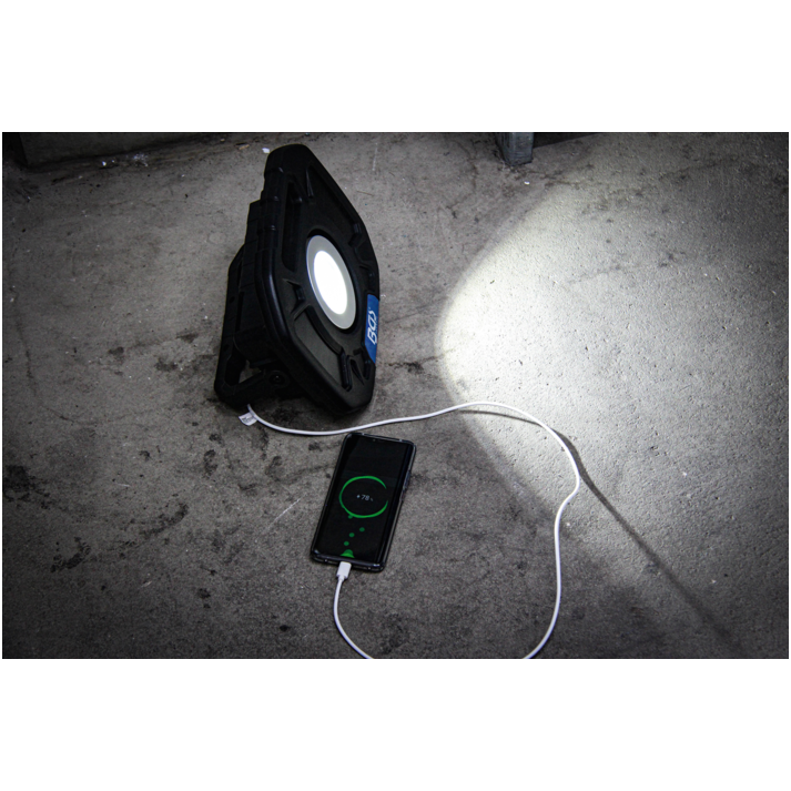 Darbo lempa akumuliatorinė/power bank COB-LED 40W su vidiniais garsiakalbiais 6