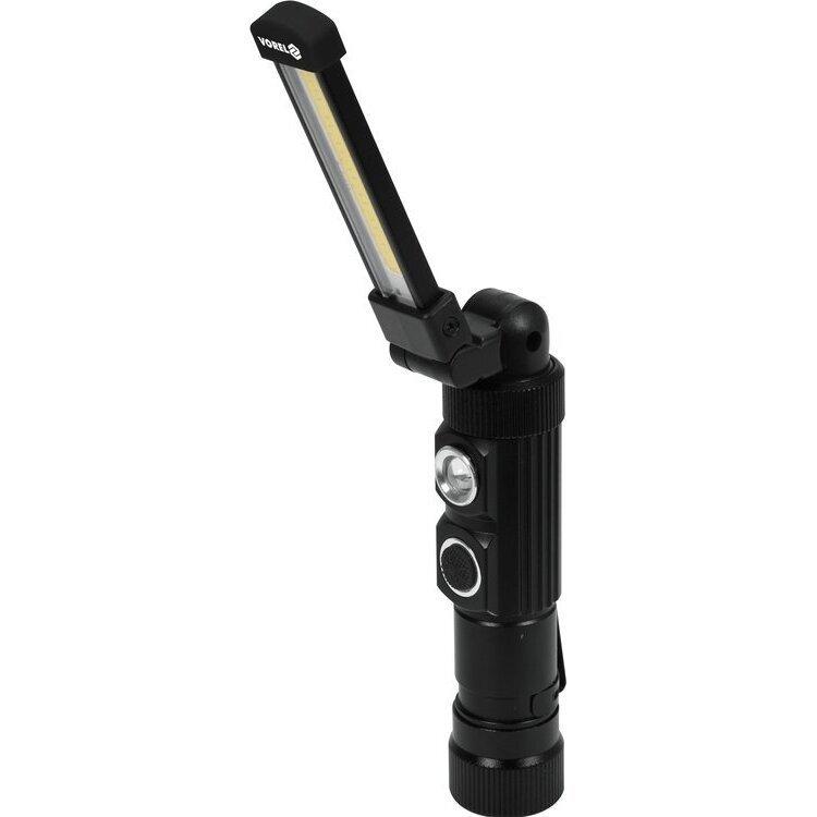 Darbo lempa akumuliatorinė, COB LED 3W 300LM, LI-ION 3,7V 600MAH, aliuminė 1