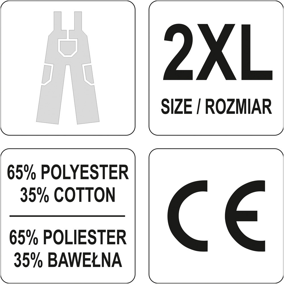 Darbinės kombinezoninės kelnės XXL dydis 2 Darbinės kombinezoninės kelnės XXL dydis 2