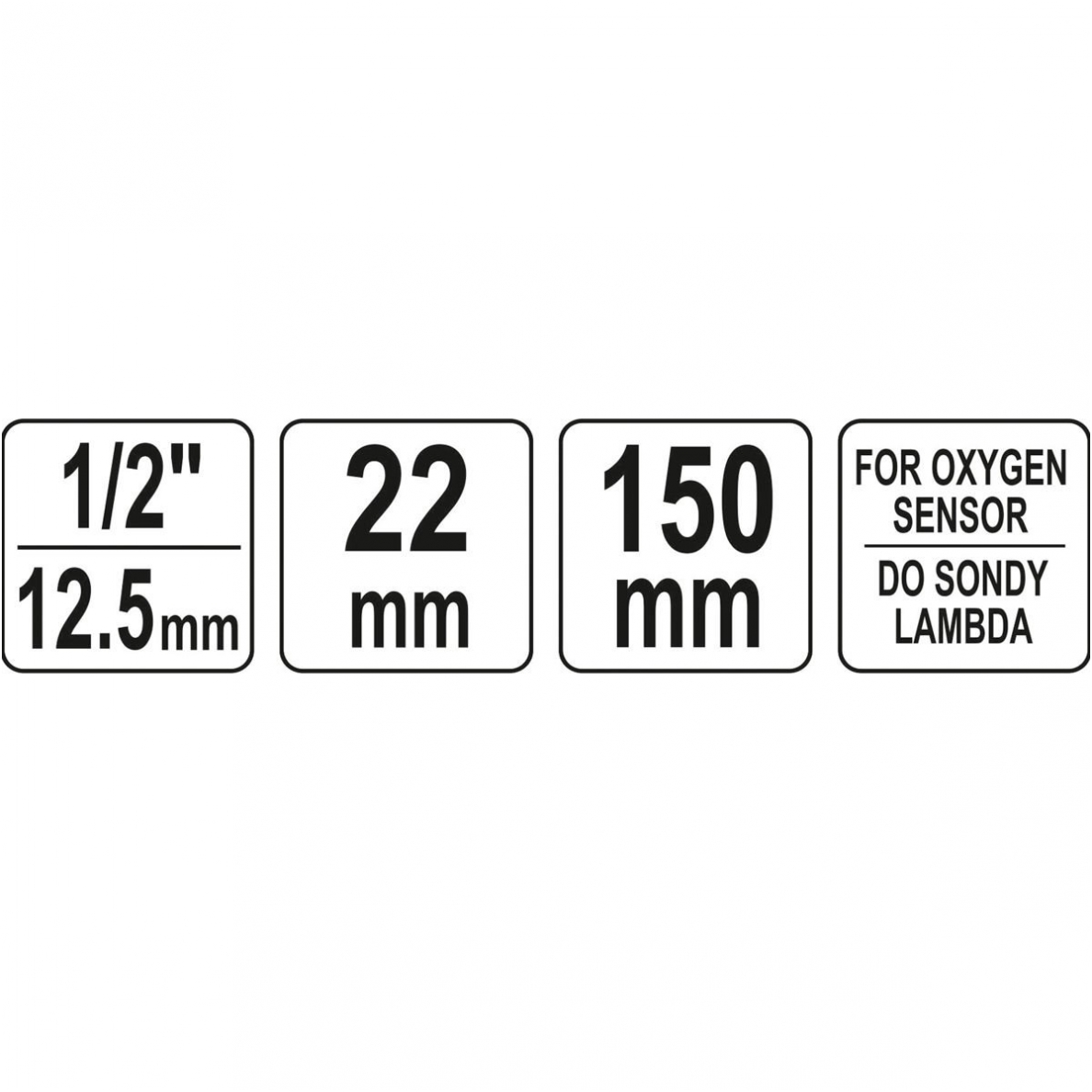 Deguonies jutiklio galvutė 150mm, (1/2") - 22mm, 4