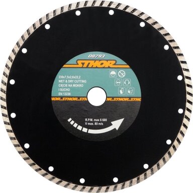 Deimantinis pjovimo diskas "turbo" HS 230mm