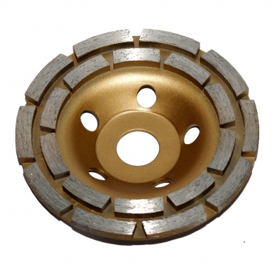 Deimantinis šlifavimo diskas lėkštės tipo 22.2x125mm., dviejų eilių