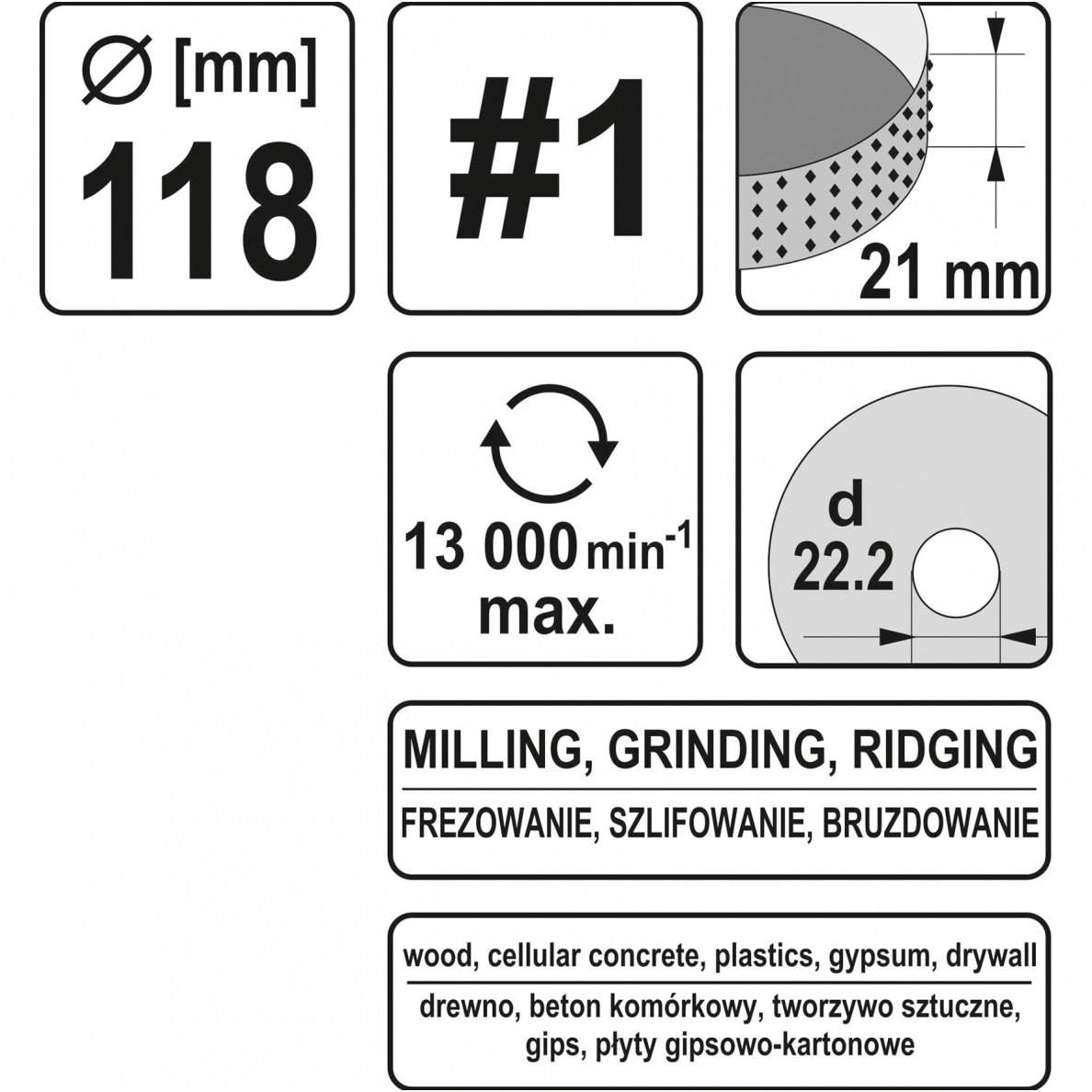 Diskas/freza medžiui 118mm 2 Diskas/freza medžiui 118mm 2