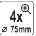 Didinamasis stiklas / lupa, 4X Led. 3 Didinamasis stiklas / lupa, 4X Led. 3