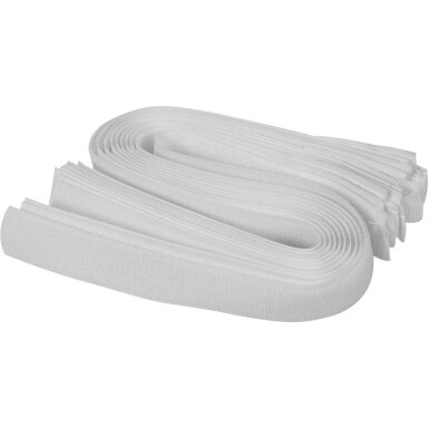 Dirželiai laidams su velcro, balti 450mm.,10vnt. Dirželiai laidams su velcro, balti 450mm.,10vnt.