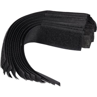 Dirželiai laidams su velcro, juodi 150mm.,10vnt. Dirželiai laidams su velcro, juodi 150mm.,10vnt.