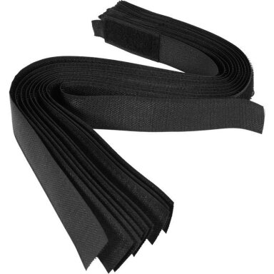 Dirželiai laidams su velcro, juodi 450mm., 10vnt. Dirželiai laidams su velcro, juodi 450mm., 10vnt.