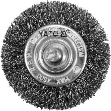 Diskinis šepetys su kotu nerūdijantis plienas INOX 50mm. Diskinis šepetys su kotu nerūdijantis plienas INOX 50mm.