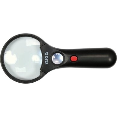 Didinamasis stiklas / lupa, 2 linzės 3.5X/45X, Led 2 Didinamasis stiklas / lupa, 2 linzės 3.5X/45X, Led 2