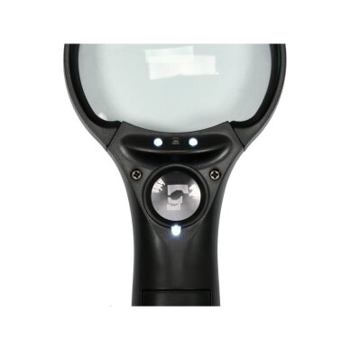 Didinamasis stiklas / lupa, 2 linzės 3.5X/45X, Led 1 Didinamasis stiklas / lupa, 2 linzės 3.5X/45X, Led 1
