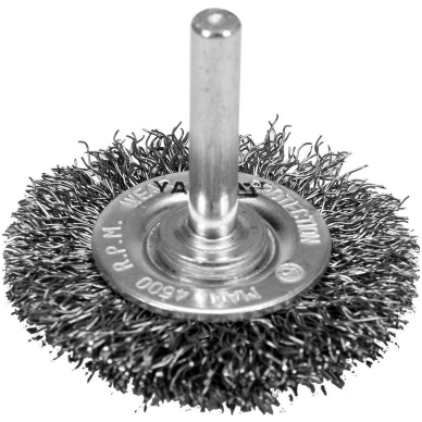 Diskinis šepetys su kotu nerūdijantis plienas INOX 50mm. 1 Diskinis šepetys su kotu nerūdijantis plienas INOX 50mm. 1