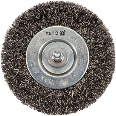 Diskinis šepetys su kotu nerūdijantis plienas INOX - 75mm. 1 Diskinis šepetys su kotu nerūdijantis plienas INOX - 75mm. 1
