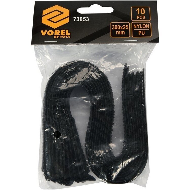 Dirželiai laidams su velcro, juodi 300mm.,10vnt. 1 Dirželiai laidams su velcro, juodi 300mm.,10vnt. 1