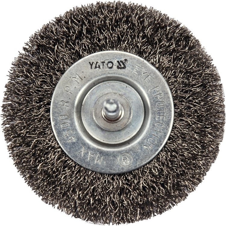 Diskinis šepetys su kotu nerūdijantis plienas INOX - 75mm. 1 Diskinis šepetys su kotu nerūdijantis plienas INOX - 75mm. 1