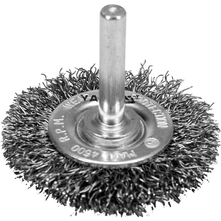 Diskinis šepetys su kotu nerūdijantis plienas INOX 50mm. 1 Diskinis šepetys su kotu nerūdijantis plienas INOX 50mm. 1