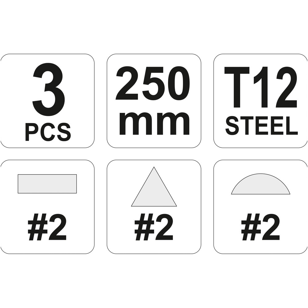 Dildės metalui #2, 3 vnt 2 Dildės metalui #2, 3 vnt 2