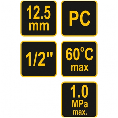 Drėgmės surinkėjas, reguliatorius su manometru ir tepaline 1/2" 7 Drėgmės surinkėjas, reguliatorius su manometru ir tepaline 1/2" 7