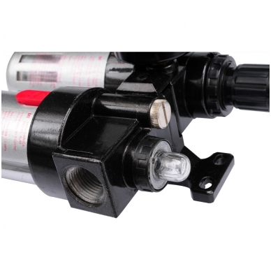 Drėgmės surinkėjas, reguliatorius su manometru ir tepaline 1/2" 5 Drėgmės surinkėjas, reguliatorius su manometru ir tepaline 1/2" 5