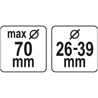 Dulkių ištraukėjas grąžtams ir kaltams 29 - 36mm. 70mm. 3 Dulkių ištraukėjas grąžtams ir kaltams 29 - 36mm. 70mm. 3