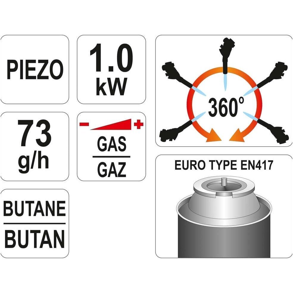 Dujinis degiklis 360 su pjezo 6 Dujinis degiklis 360 su pjezo 6