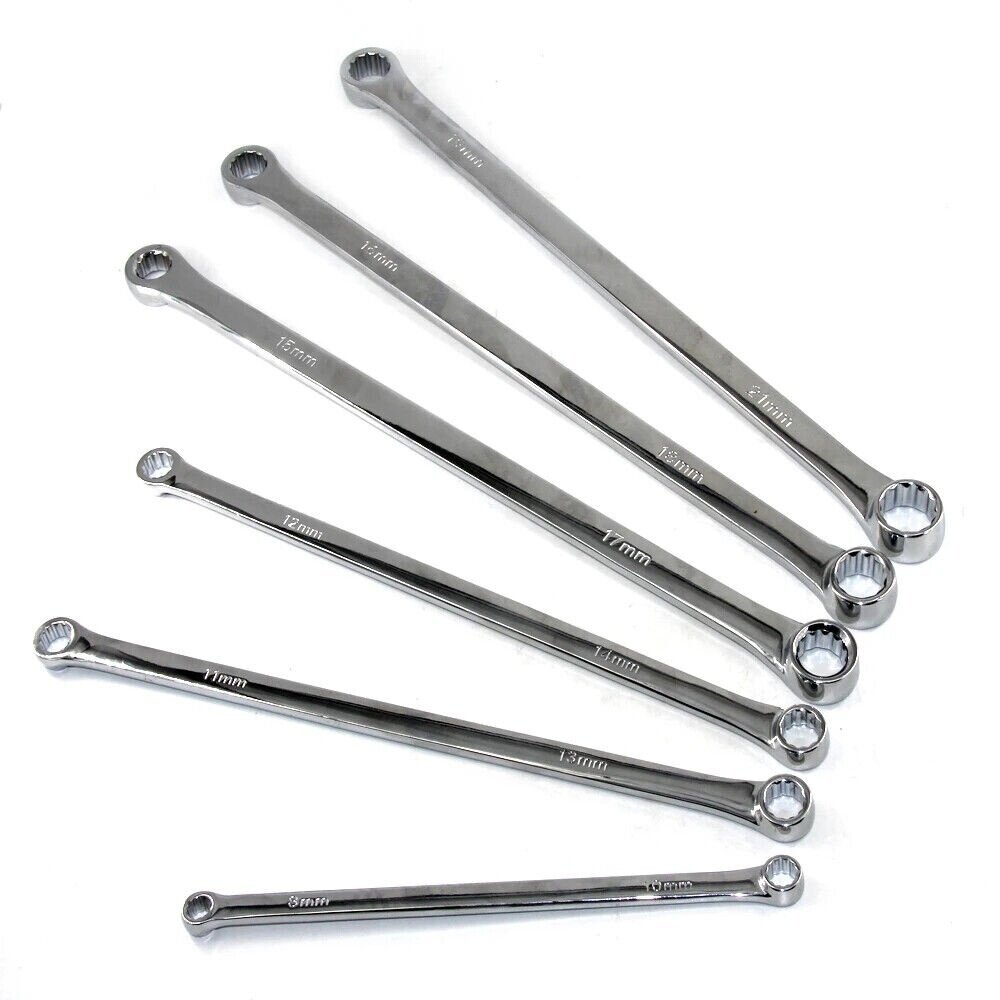 Dvigubo žiedo raktų rinkinys - ilgas tipas -8 - 24 mm - 6 vnt. 1 Dvigubo žiedo raktų rinkinys - ilgas tipas -8 - 24 mm - 6 vnt. 1