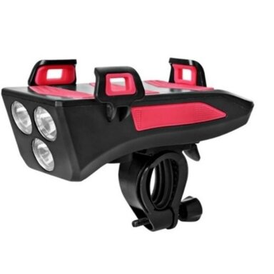 Dviračio žibintas su telefono laikikliu daugiafunkcinis/powerbank USB 3led Dviračio žibintas su telefono laikikliu daugiafunkcinis/powerbank USB 3led