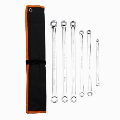 Dvigubo žiedo raktų rinkinys - ilgas tipas -8 - 24 mm - 6 vnt. 2 Dvigubo žiedo raktų rinkinys - ilgas tipas -8 - 24 mm - 6 vnt. 2