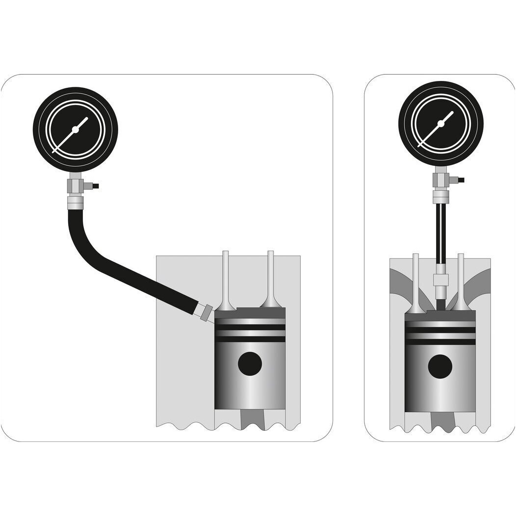 Dyzelinis kompresijos matuoklis su adapteriais 2 Dyzelinis kompresijos matuoklis su adapteriais 2
