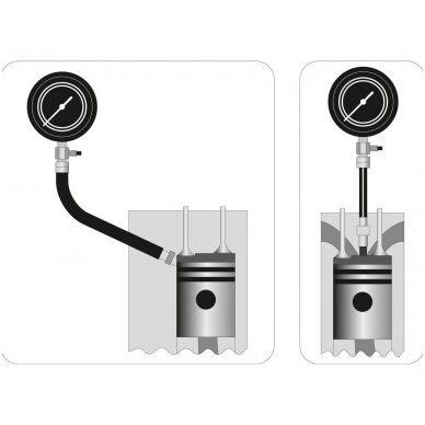 Dyzelinis kompresijos matuoklis su adapteriais 2 Dyzelinis kompresijos matuoklis su adapteriais 2