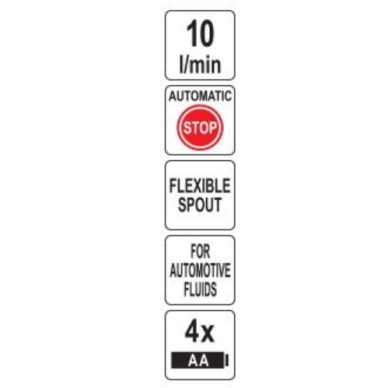 Eksploatacinių skysčių perpumpavimo pompa 10 l/min .  6V 1