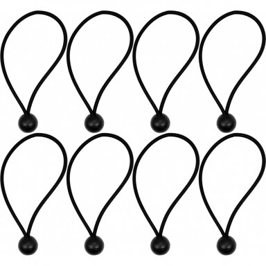 Elastinių kilpų rinkinys tentams su bumbulu 200mm. 8vnt. Elastinių kilpų rinkinys tentams su bumbulu 200mm. 8vnt.