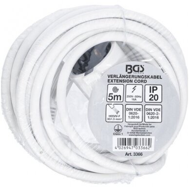 Elektrinis ilgintuvas 5m. 3 x 1.5mm² IP 20 2 Elektrinis ilgintuvas 5m. 3 x 1.5mm² IP 20 2