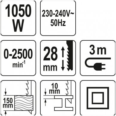 Elektrinis stumdomas pjūklas 1050W 3 Elektrinis stumdomas pjūklas 1050W 3