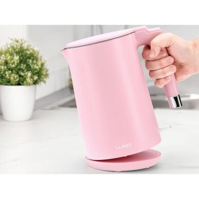 Elektrinis virdulys vėsus korpusas rožinis 1,5 l 5