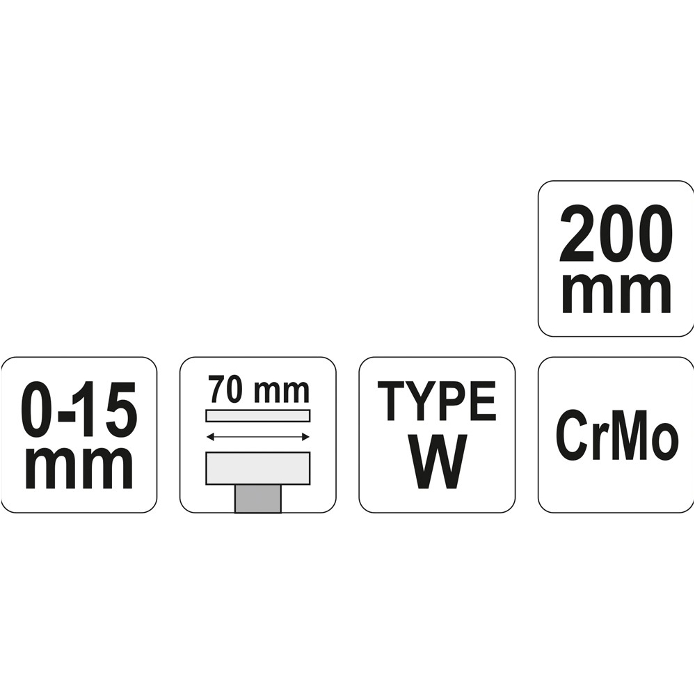 Fiksuojamos replės suvirinimui, skardinimui W tipas, 0-15mm. 3 Fiksuojamos replės suvirinimui, skardinimui W tipas, 0-15mm. 3