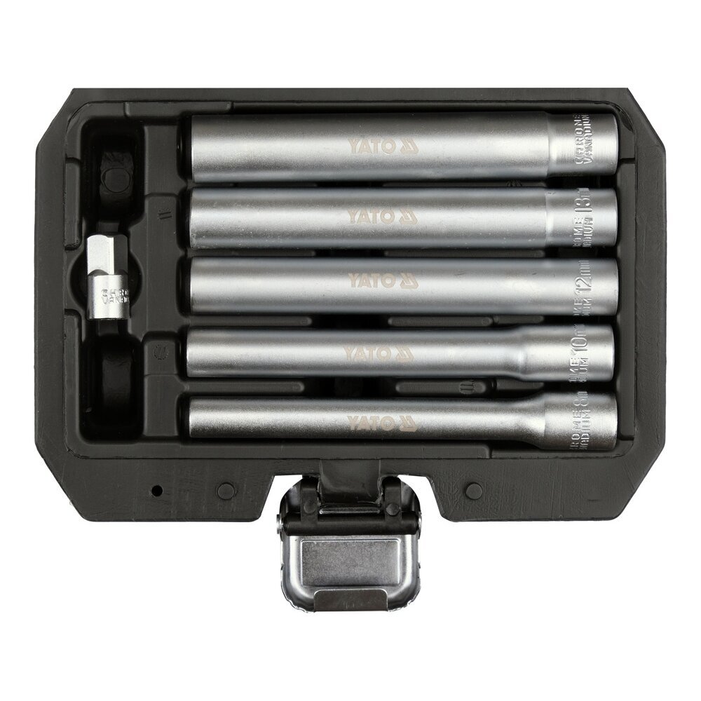 Galvučių rinkinys, labai ilgos, 10 mm (3/8") SW 8 - 14 mm. Galvučių rinkinys, labai ilgos, 10 mm (3/8") SW 8 - 14 mm.