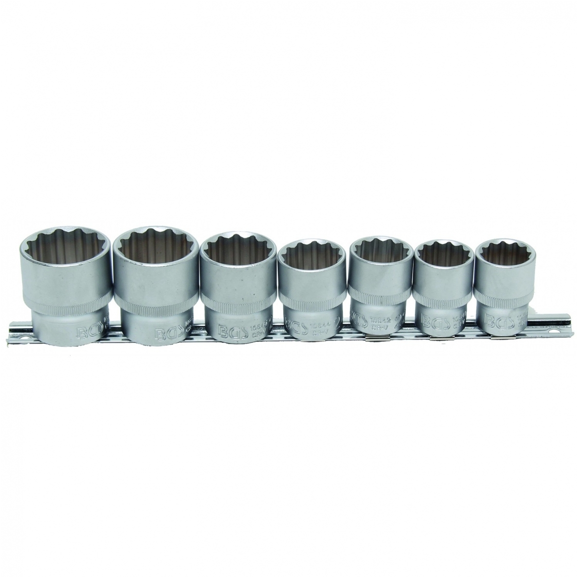 Galvučių rinkinys 1/2", 12-kampės 20 - 32mm. 7vnt. Galvučių rinkinys 1/2", 12-kampės 20 - 32mm. 7vnt.