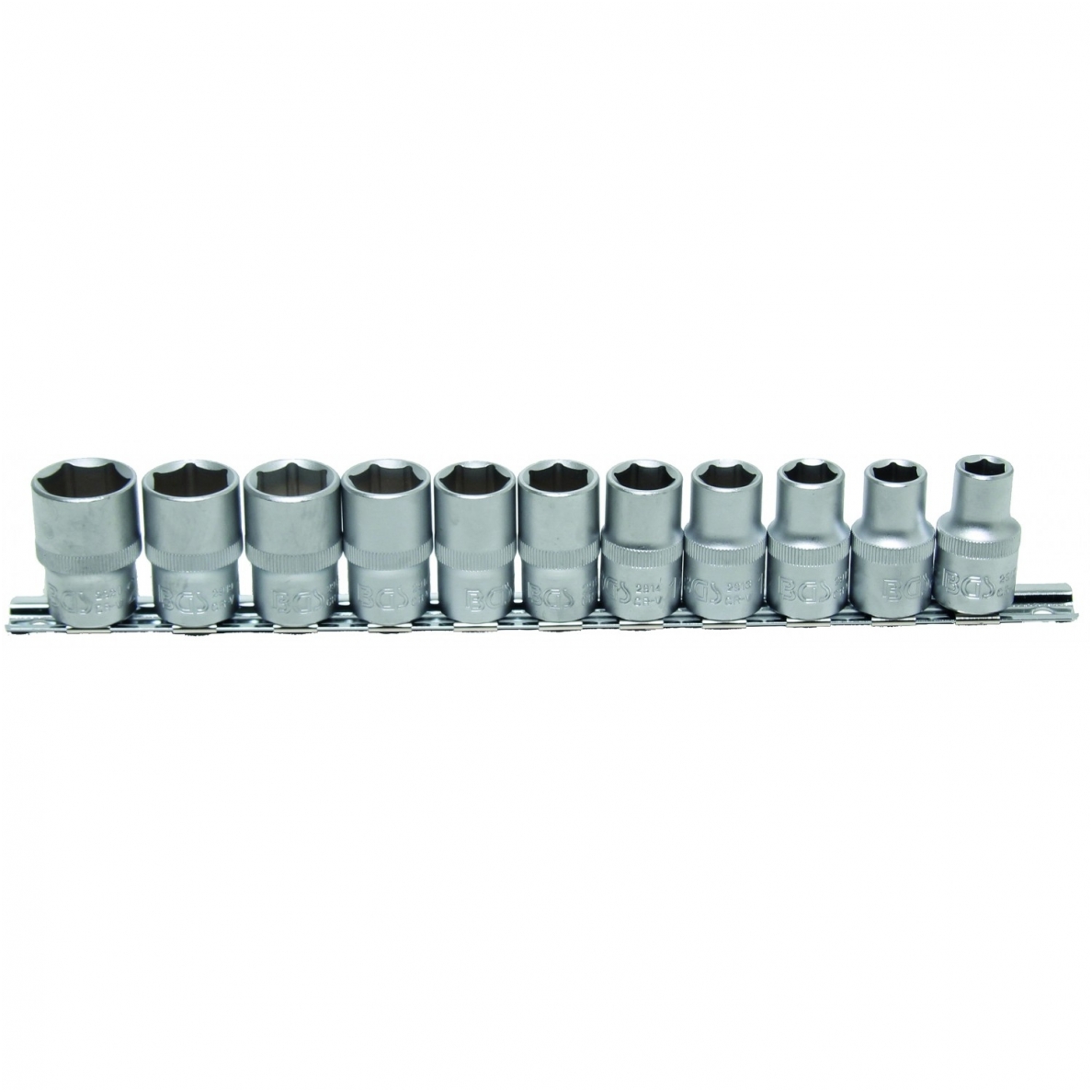 Galvučių rinkinys 1/2", 6-kampės, 10 - 21 mm, 11 vnt.
