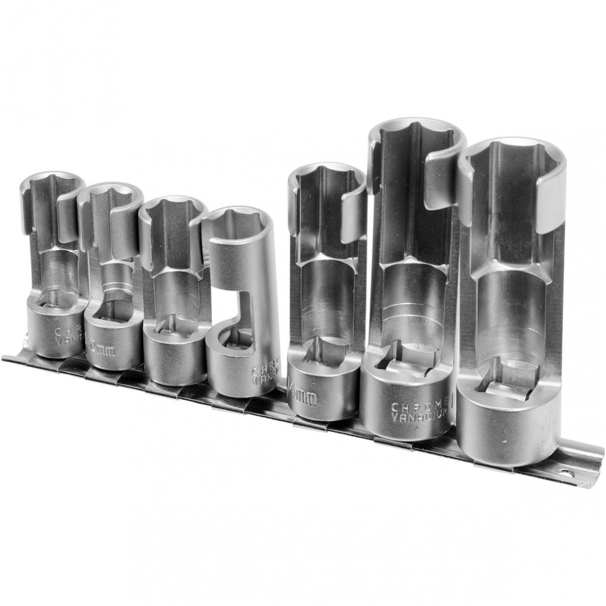 Galvučių rinkinys su išpjova (3/8") 10 - 19mm. 6vnt. 1 Galvučių rinkinys su išpjova (3/8") 10 - 19mm. 6vnt. 1